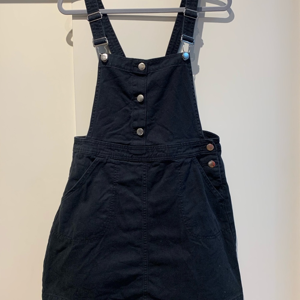 Black overall dress